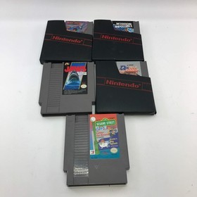 Lot of 5 Nintendo NES Games[Jaws, Double Dribble, Wizards and Warriors and More]