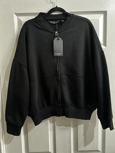 Zip-up Sweatshirt Brave Soul London New with Tags Size M #BraveSoulLondon Black - Picture 1 of 14
