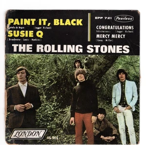 The Rolling Stones-Paint It Black/Susie Q + 2 (VG+)  Mexico import  EP - Picture 1 of 4