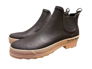 BAXTER WOOD Unweathered Black W/ White Sole Chelsea Woman’s Boots SIZE 9 NIB!!! - Picture 1 of 21