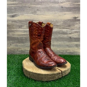 Rogers Boots Men - Size 9 - Copper Gator Skin Cowboy Boots Style 838 - Picture 1 of 11