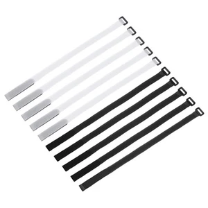 10Pcs Battery Tie Down Straps, 0.8x20" Black/White Nylon Hold Loop Strap - Photo 1/6