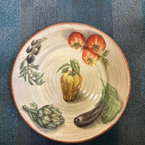 WILLIAMS SONOMA Extra Large Jardin Potager Pasta Ciotola Servizio Insalata Italia 14,5" - Foto 1 di 8