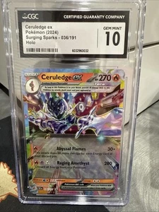 Ceruledge ex 036/191 Sv08: Surging Sparks Holo CGC 10 Gem Mint - Picture 1 of 2