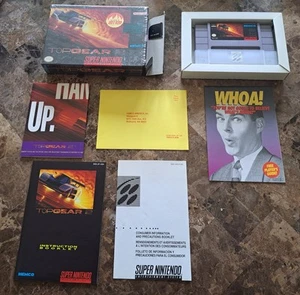 Top Gear 2 Super Nintendo SNES 100% CIB molto raro autentico spedizione veloce gratuita - Foto 1 di 14