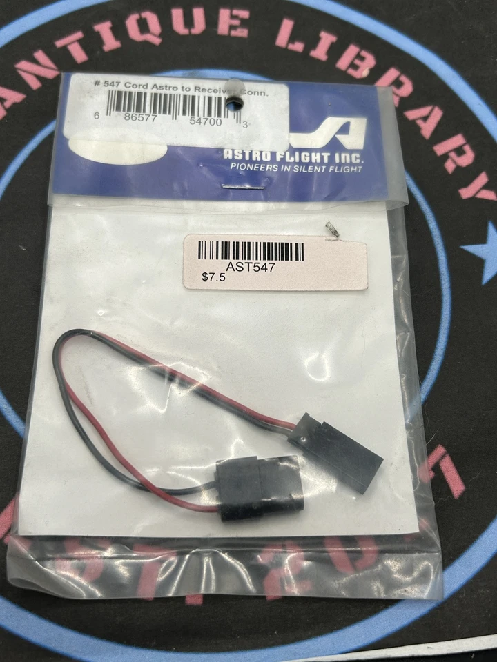 Astro Flight. 547 RECEIVER PATCH CORD. 109, 110DX, 112, and 123 Charger To Batt - Image 1 of 1