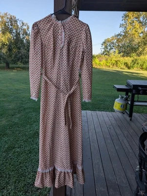 Vestido largo vintage gay Gibson colorido de algodón acebo años 60 Foto 1 de 4