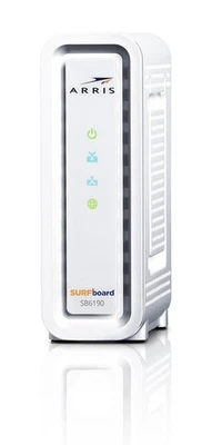 ARRIS Surfboard SB6190 32x8 DOCSIS 3.0 Cable Modem with 1.4 Gbps Download and - Image 1 of 4