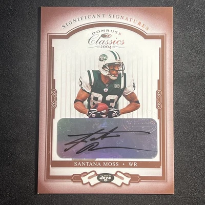 SANTANA MOSS Auto Significant Signatures 2004 Donruss Classics Football #68 Jets - Image 1 of 2
