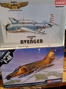 1:144 GRUMMAN AVENGER & PHANTOM F-4E .MINICRAFT PLASTIC KITS - Bild 1 von 1