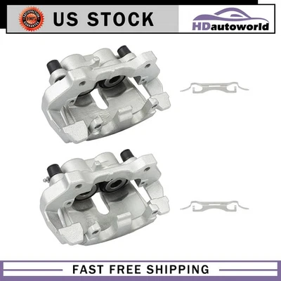 2x Front Disc Brake Calipers With Bracket For 2014-2020 Jeep Grand Cherokee AWD - Image 1 of 4