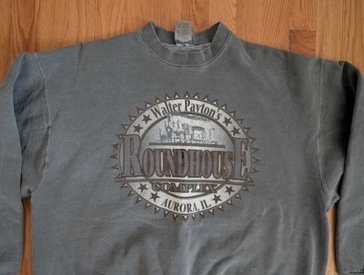 Vintage Chicago Bears Walter Payton Roundhouse Sweatshirt Railroad XL 90s USA  - Image 1 of 4