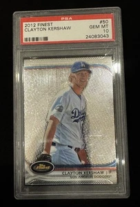Topps Finest Clayton Kershaw 2012 PSA 10 LA Dodgers Mad Dog Low Pop - Imagen 1 de 6