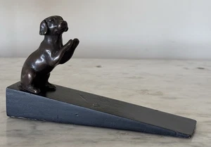 Entzückender bettelnder Hund Labrador Retriever Messing Hund Türstopper Keil betteln SPI - Bild 1 von 19