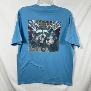 Camiseta grande Distressed Dixie Outfitters negra y tostada The Real Hunter camiseta mapache - Imagen 1 de 9