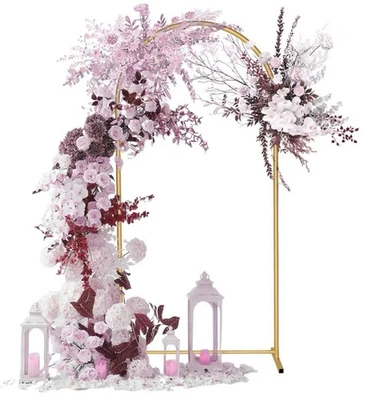 Gold Metal Wedding Arch Backdrop Stand 6.6FT Wedding &Birthday Party Ceremony - Image 1 of 3