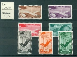 C_A_111 - AFRICA. EMISSIONI GENERALI. 1934 "MONDIALI" air mail set. Great CV ! - Picture 1 of 1