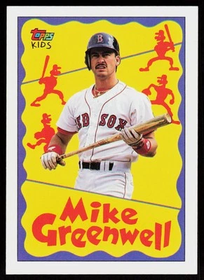 1992 Topps Kids Mike Greenwell #69 Baseball CARD Boston Red Sox - Image 1 of 2