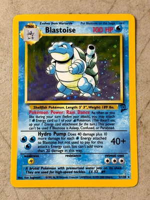 Blastoise 2/130 Holo Rare LP/NM SWIRL - Base Set 2 - Pokemon Card - Image 1 of 4