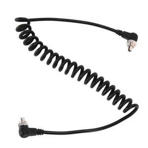 2Pcs Camera Flash Synch Pc Cord Male To Male Speedlite Spring Cable Univer HLF - Picture 1 of 12