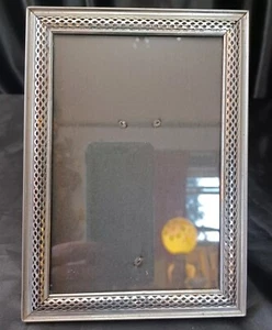 Vintage Ornate Silver Metal Photo Frame 5" X 7" Picture Frame Black Back - Picture 1 of 10