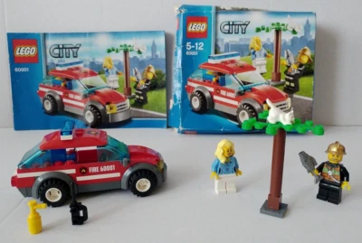 LEGO City Jefe de Bomberos Coche (60001) 100% Completo + Caja, Instrucciones, Pez y Gato Foto 1 de 4