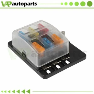 Automotive Blade Fuse Block Box Holder 6 Circuit Way 10V-32V For Car Marine Boat - Picture 1 of 12