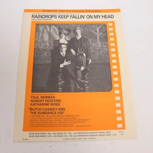 Bachrach Raindrops Keep Falling on My Head Movie Piano Sheet Music 1970 Blue Sea - Picture 1 of 4