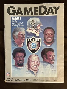 1989 NFL Los Angeles Raiders vs Houston Oilers Football Program 8/26/89 OAKLAND - Picture 1 of 4