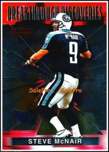 BOWMAN 2000 STEVE McNAIR NFL TENNESSEE TITANS BREAKTHROUGH DISCOVERIES #BD5 - Bild 1 von 2