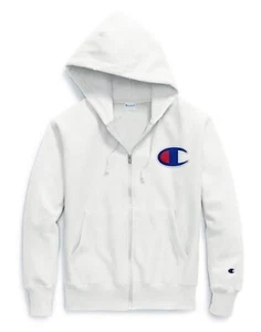 24A21 Hanes GF69 Men's Reverse Weave Zip Up Hoodie XS White - Picture 1 of 1