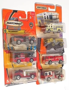 Matchbox Diecast SET08B - Assortment Of 7 Fire Engine Model Vehicles - Picture 1 of 5
