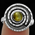 Spiral - Spectrolite Labradorite 925 Sterling Silver Ring s.8 Jewelry R-1361