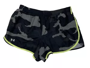 NEW Under Armour Women Gym Running HeatGear 3" Inner Brief Shorts Black Camo S - Picture 1 of 1