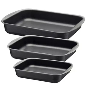 Tramontina Brasil Nonstick Roasting Pan 3 Piece Set 22cm 28cm 34cm pans - Picture 1 of 4