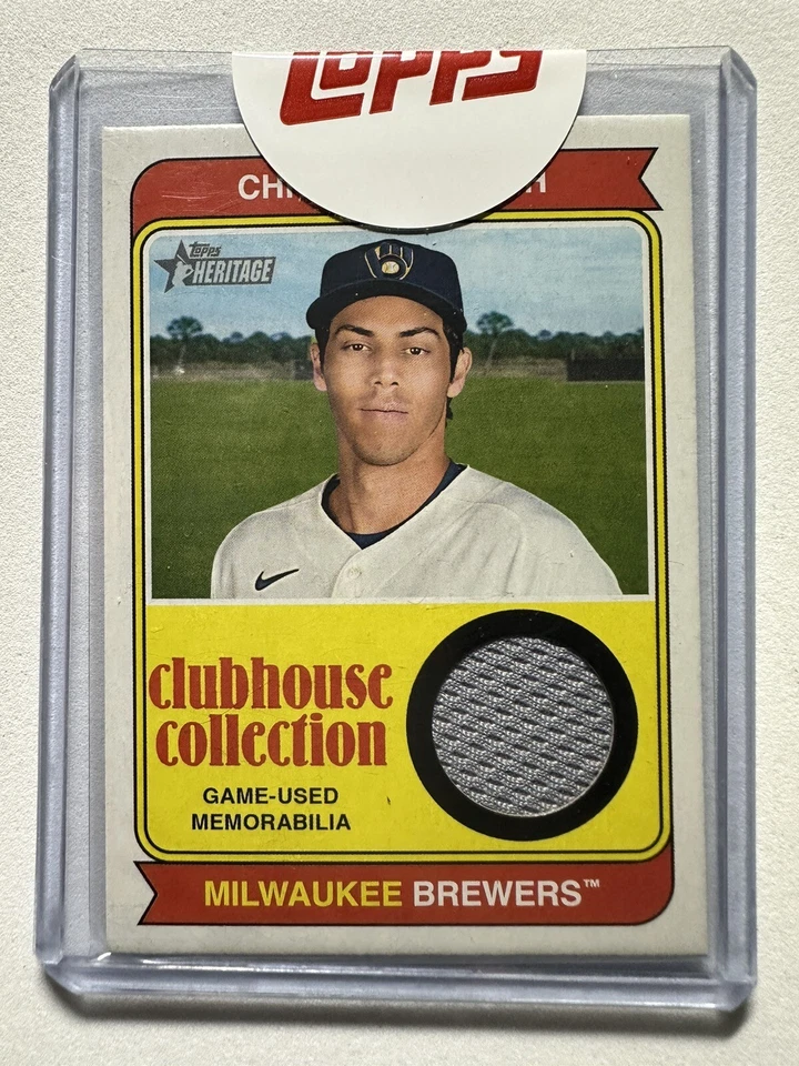 2023 Topps Heritage - Clubhouse Collection RELIC - Christian Yelich - #CCR-CY - Image 1 of 2