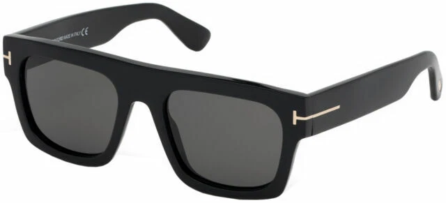 Tom Ford FT071101A  Geometric Ace Sunglasses - Black/Smoke