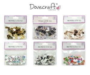 Dovecraft Mini Metallic Letter Tiles Paper Craft Scrapbook Scrabble Coloured - Picture 1 of 7