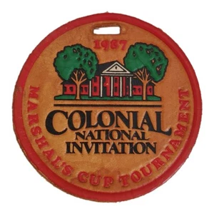 PGA Golf Bag Tag - 1987 Colonial National Invitational - Marshalls Cup Vintage - Picture 1 of 2