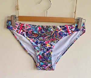 Bikini Bottoms Size UK 8 Paisley Print White New Holiday Beach - Picture 1 of 5