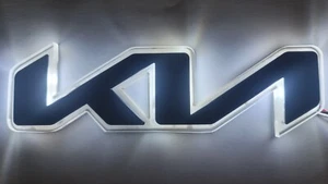 NEW Kia Logo OEM 2way LED Emblem  Front & Rear  MATT BLACK  Borrego 22 23+ - Picture 1 of 85