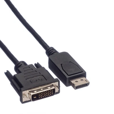DisplayPort Kabel DP Stecker - DVI Stecker, schwarz, 3 m - Bild 1 von 3