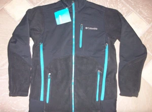 NEW COLUMBIA NORDIC TREKKER BLACK JACKET MENS M FLEECE SOFTSHELL - Picture 1 of 3