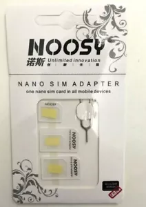 UNIVERSAL Nano Micro Mini Sim Card Adaptor Converter to Standard Sim for Mobile - Picture 1 of 5