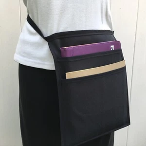 Black (Top Pocket I Pad /Cover ) Apron Waiter Waitress Money Pouch Bar Resturant - Picture 1 of 3