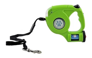 Retractable Dog Leash 15 ft. with Waste Bag Dispenser / Small to Large Dogs - Picture 1 of 5