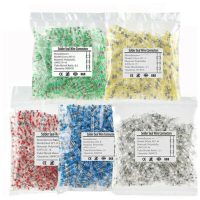 50-340PCS Waterproof Solder Seal Sleeve Terminal Heat Shrink Wire Butt Connector - Image 1 of 4