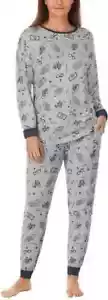 Women's Size XS Harry Potter 2-Piece Cozy Pajama Set Long Sleeve Gray - Picture 1 of 7