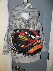 Disney Store Cars Lightening McQueen Hooded Jacket Size 4 Boy's EUC - Picture 1 of 3