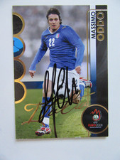 Massimo Oddo - signed autograph - Panini GOLDEN Card 2008 EM EURO Italy